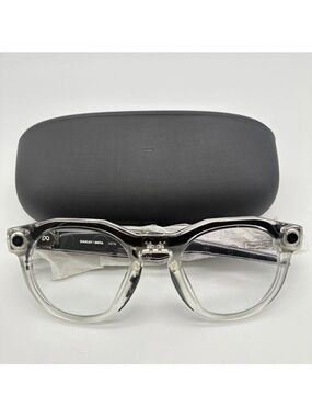 Oakley Clear Frame Men’s Eyeglasses with Black Inner Accents